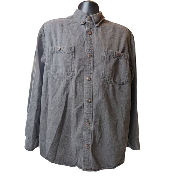 Duluth Trading Flannel Shirt Men Rugged Workwear Lumberjack Free Swingin 89328 - Picture 11 of 16